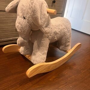 Pottery Barn Kids Tan Rocking Elephant